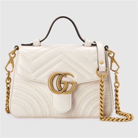 gucci marmont mini top handle white